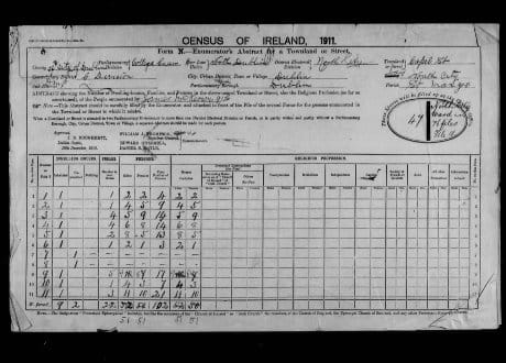 Census N Form Capel St 1 10
