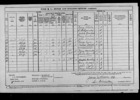 Census Form B1 Capel St 28 35