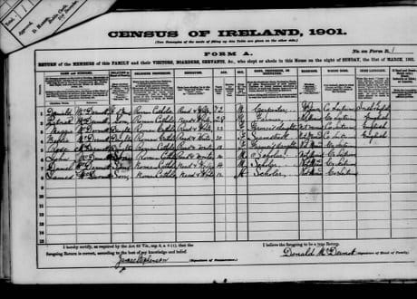 The 1901 Census, Lagthy Barr, Leitrim