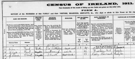 In 1911 John Kent, a proud pensioner, includes details of his regiment.