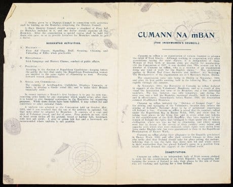 Cumann na mBan membership card