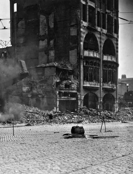 DBC Luncheon Rooms in ruins in May 1916