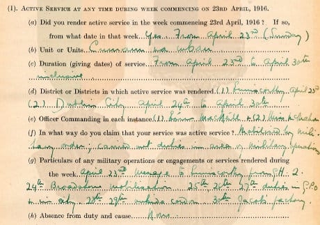 Extract from her statement of service, which corroborates her witness statement.