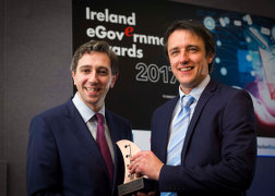  Pictured: Minister Simon Harris TD, Tadhg O’Shea of the Department of Arts, Heritage, Regional, Rural and Gaeltacht Affairs